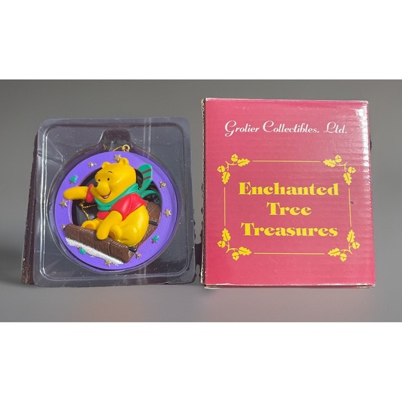 VTG NIB Winnie the Pooh Disney Christmas Ornament Grolier Enchanted Tree - Picture 1 of 3